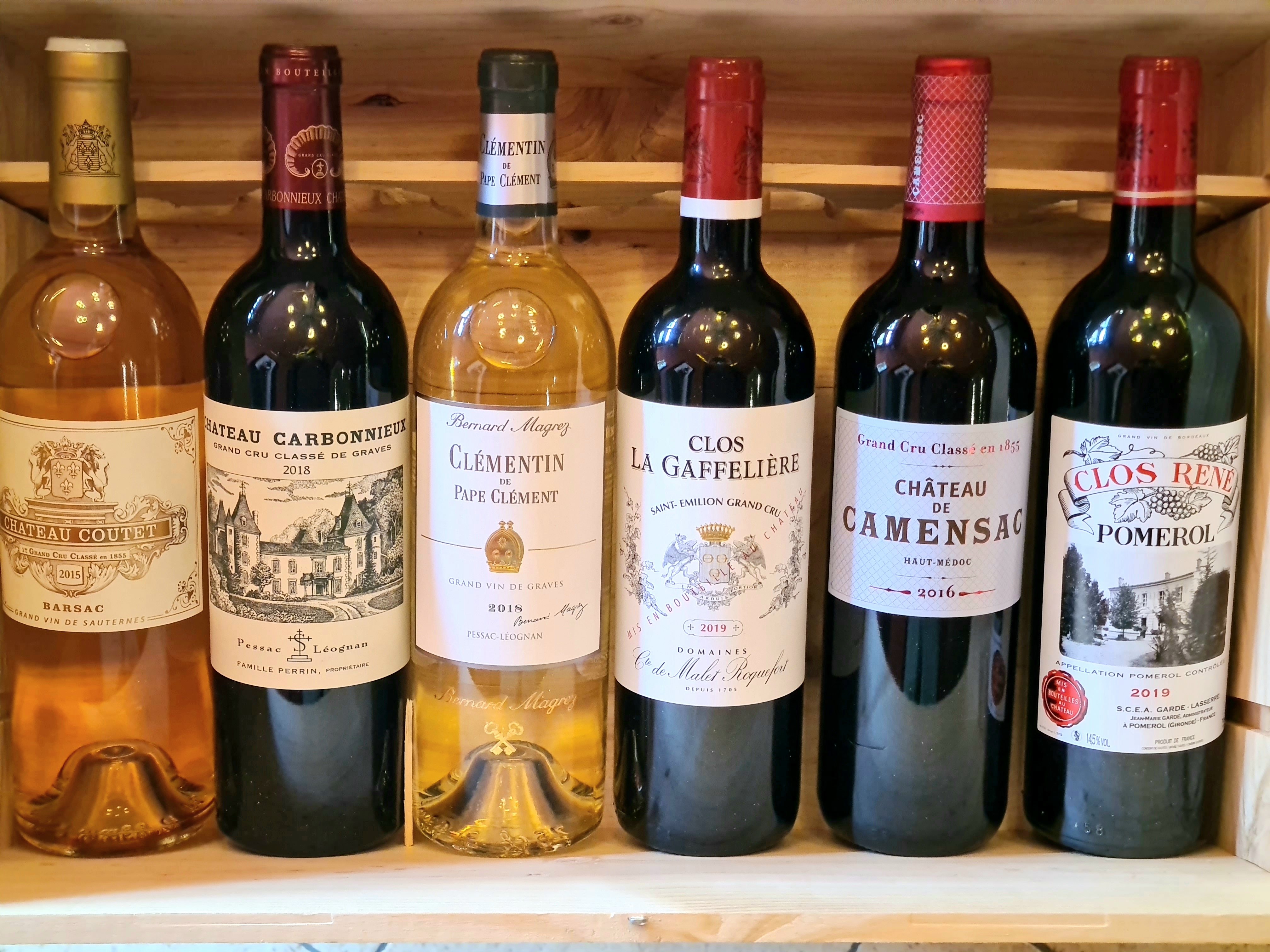 Coffret vin Bordeaux Grand Cru Classé Rouge et Blanc - 2 bouteilles
